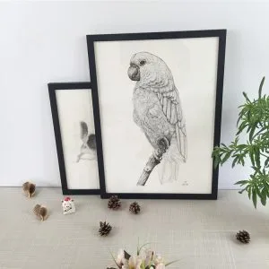 Three sizes of solid wood black picture frame — 7, 10 and 16 inch