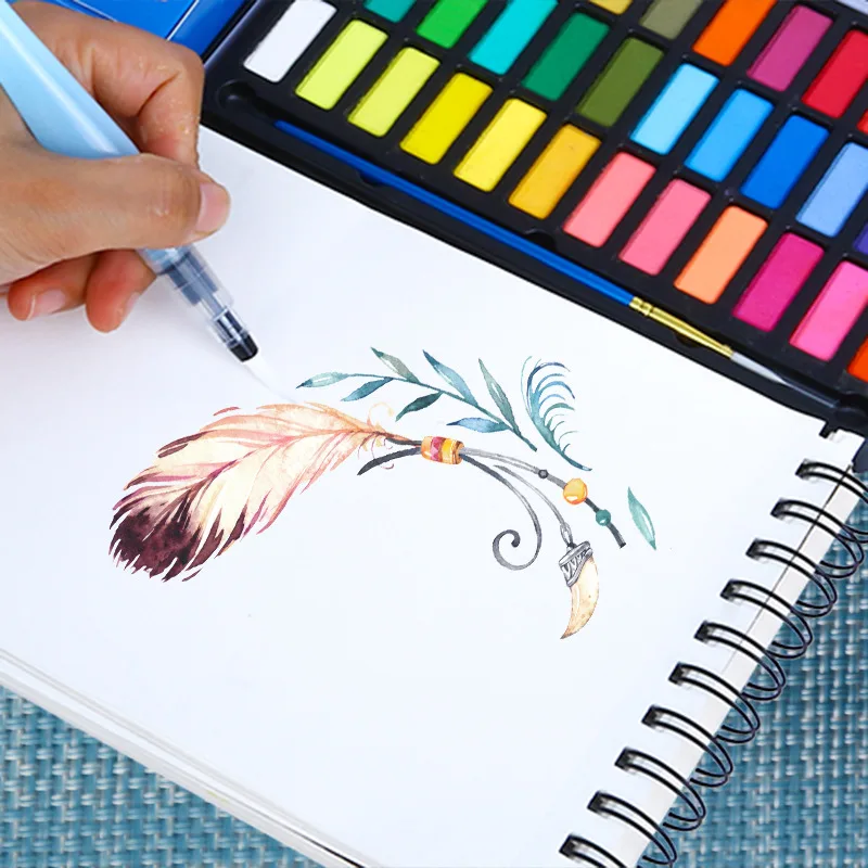 Solid watercolour paint set A5 drawing book included in kit