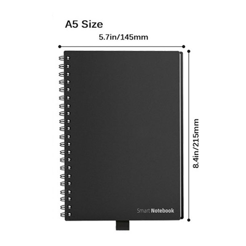 Erasable reusable notebook A5 size in use for daily planning