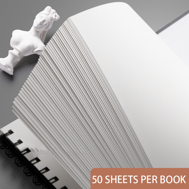 Marker sketchbook open flat showing smooth bleed-resistant paper